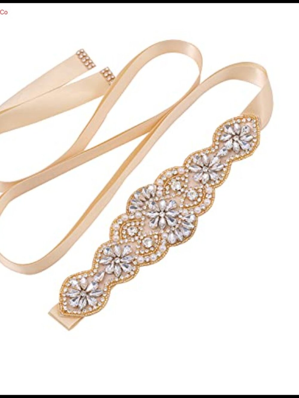 Rhinestone Bridal Belt Crystal Wedding Sash for Prom Evening Gown
